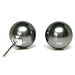 HinsonGayle AAA Tahitian 9.0-10.0 mm Cultured Pearl Stud Earrings with Peacock Overtone (14K White Gold)