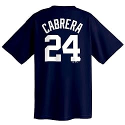 Miguel Cabrera Detroit Tigers Name and Number T-Shirt