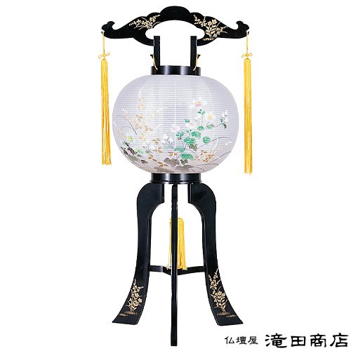 【盆提灯・盆ちょうちん】お盆提灯 小型回転行灯9号 2455◆高さ70cm×火袋径28cm◆プラスチック製、和紙張