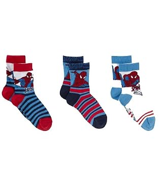 3 Pack Spiderman Socks