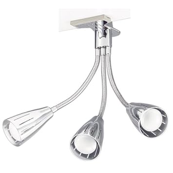 【クリックで詳細表示】ヤザワ トリプルクリップライト クローム CFR4CH： ホーム＆キッチン