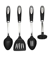 4 Piece Soft Grip Utensils Set