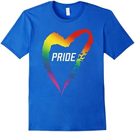 Men's Pride - Rainbow Heart - Gay &amp; Lesbian Men's Tank Top T-shir Medium Royal Blue