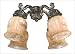 Ceiling Fan Light Kit - Gunsmoke Finish : Ribbed Cream Marble Inc.