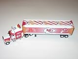 KANSAS CITY CHIEFS Diecast 1:80 Scale Replica 04 Peterbilt Tractor Trailer Truck