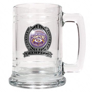 Buy LSU Tigers 2007 BCS National Champions Glass Stein by Great American Products