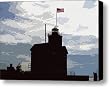 Big Red Silhouette Canvas Print / Canvas Art - Artist Michelle Calkins
