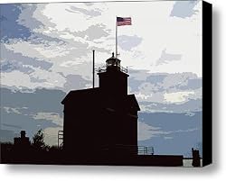 Big Red Silhouette Canvas Print / Canvas Art - Artist Michelle Calkins