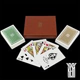 KEM Casino Club Playing Cards (2 Deck Set, Regular Index) 100% Cellulose Acetate Plastic - Bridge Size