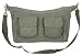 Vintage Top Zip 2-Pocket Shoulder Bag w/Grommets