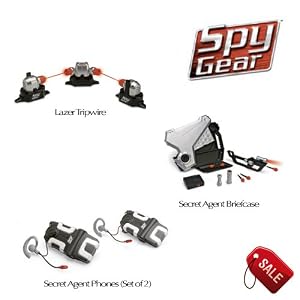 Spy Gear Spy Commando Bundle - Set of 3 Spy Toys: Lazer Tripwire, Secret Agent Briefcase... by