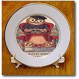Vintage Halloween Jack o Lantern Auto - 8 Inch Porcelain Plate