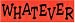 WHATEVER (ORANGE) decal bumper sticker