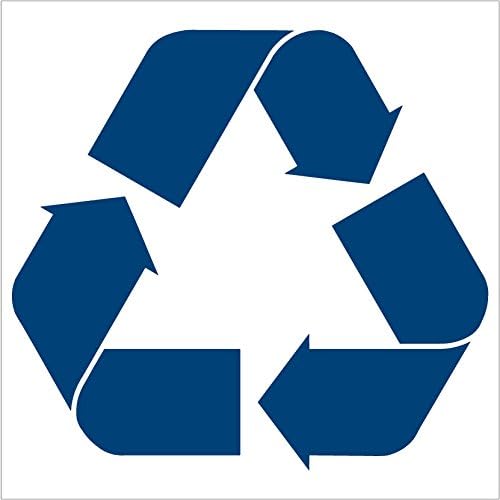 RECYCLE symbol - Trash can Vinyl Decal - Window Sticker for Garbage can, Laptop, Ipad, Window, Car, Truck, Motorcycle (4" (buy 1 get 1 free, Blue)