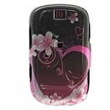 Crystal Hard With PINK FLOWERS & HEART Design Faceplate Cover Case Shield f ....
