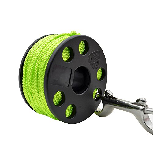EZDIVE Finger Spool with Marine Grade Stainless Steel Double Ended Snap 6 Colors