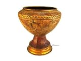 Outdoor Living : 12' Rustic Metal Vase Planter with Handles, Containers