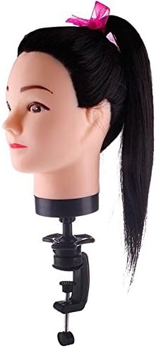 PrimaryKeyUS Chraming PracticalHairdressing Human Hair Mannequin Practice Cutting Braiding Setting Delicated