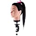 Synthetic Head Hairdressing Mannequin Clamp Human Hair Practice Training Model