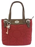 Fossil Key Per Shopper Nylon Handbag Red