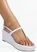 Trendy Casual Platform Thong with Skinny Adjustable Ankle Strap from Hot Fash Shoes - MELANIE White