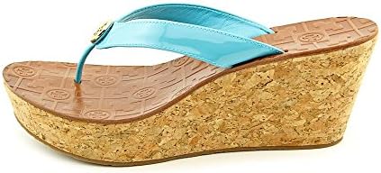 Tory Burch Thora American Turq Wedge 9.5M