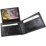 MEN'S BLACK LEATHER FLIP OUT ID 9 CREDIT CARD WALLET
