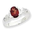 Sterling Silver Garnet Ring