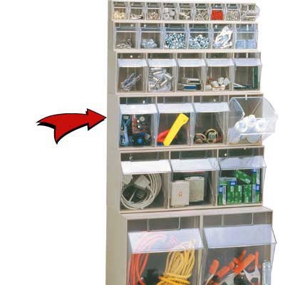 Quantum Storage Clear Tip Out Bin - 6 5/8in. x 23 5/8in. x 8 1/8in. Size
