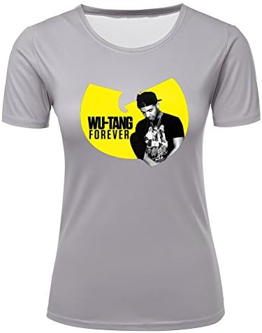 PaulZ Wu Tang Drake Womens O-neck Music Fan 3D Tee Shirt Ash