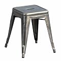 Tabouret H 45 de Tolix - brut verni brillant
