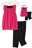 Dollie & Me Girls 7-16 Puff Sleeve Tunic With Capri Leg