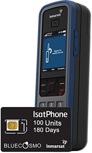 BlueCosmo Inmarsat IsatPhone Pro Satellite Phone with 100 Unit 180 Day Prepaid SIM Card