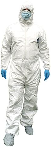 Halloween Costume 'Ebola Hazmat Bio-Hazard Safety Hilarious Mask' includes Suit and other Paranoid Gear &amp; Accessories (Extra Large)