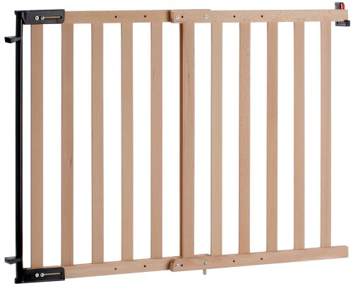 reer SH114 - Treppengitter Jonas, Holztüre, für Türrahmen, Treppenaufgänge etc. von 75 bis 114 cm