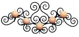 Wrought Iron Swirl Wall 5-Candle Holder - Style 32403