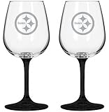NFL Pittsburgh Steelers 12-Ounce Wine Glass Set