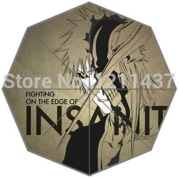 2016 Novelty Item Custom Your Love Kurosaki Ichigo In The Bleach Hollow Automatic 3 Fold Umbrellas Good Gift For Birthday Friend