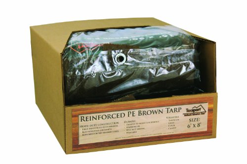 Texsport Reinforced Rip-Stop Polyethylene Tarp (Brown, 16 x 20-Feet)