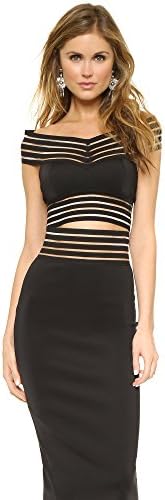 Shakuhachi Women's Galaxy Sheer Stripe Top, Black, Small