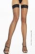 Vertical Striped Fishnet Lace Top Thigh High