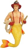 December Diamonds Blaze Bare Chested Fireman Merman Ornament- On Fire!!!Officially Sold Out from December Diamonds & will neve be produced again. Now a Discontinued Collector's Item!!!Just Discovered last Two!