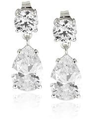 Myia Passiello "Timeless" Swarovski Zirconia Pear Shape Drop Earrings