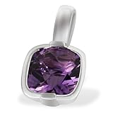 Goldmaid Damen-Anhänger Schachbrettschliff 375 Weißgold 1 Amethyst Fa A4444WG