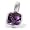 Goldmaid Damen-Anhänger Schachbrettschliff 375 Weißgold 1 Amethyst Fa A4444WG