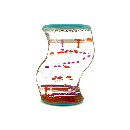 Adorox Liquid Bubble Drop Motion Wheel Zig Zag Desk Toy (Dual Color Z Timer)