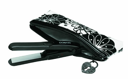 Conair CS56 Mini Pro 1/2-inch Ceramic Straightener, Black