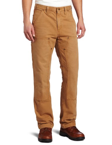 Carhartt Men's Weathered Duck Double Front Dungaree Relaxed Fit,Carhartt Brown,34 x 32