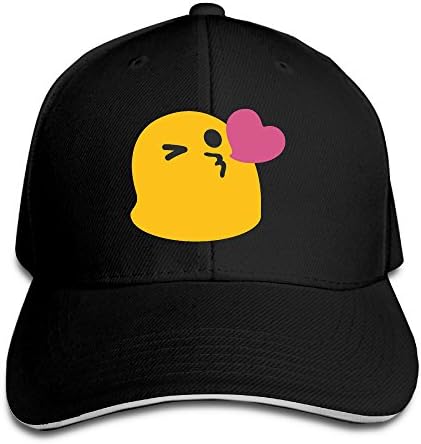 Printed Cute Emoji Kiss Emoticon Meme Snapback Hat