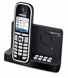 Siemens Gigaset CX475 schnurloses ISDN-Telefon mit Farbdisplay und integriertem digitalen Anrufbeantworter, pianoschwarz